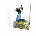 Begin Home Decor 32 x 32 in. Watercolor Peacock-Print on Canvas 2080-3232-AN506
